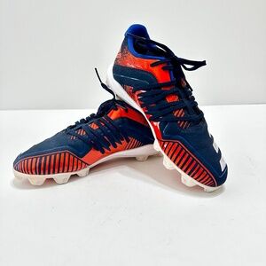 Adidas Afterburner Youth Baseball Cleats Size 5.5 Orange Blue Like New